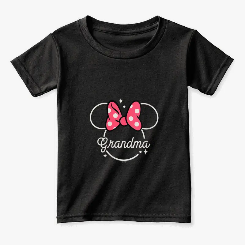 Womens Disney Minnie Mouse Grandma Head Icon Magic Mother’s Day V-Neck  Toddler Staple T-Shirt