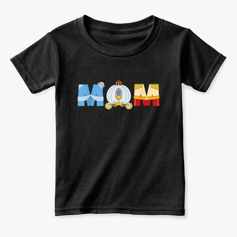 Disney Cinderella Letters Mother’s Day Birthday Best Mom  Toddler Staple T-Shirt