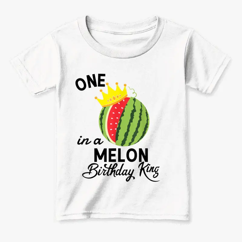Mens Birthday Watermelon Shirt,Men One in a Melon Birthday King  Toddler Staple T-Shirt