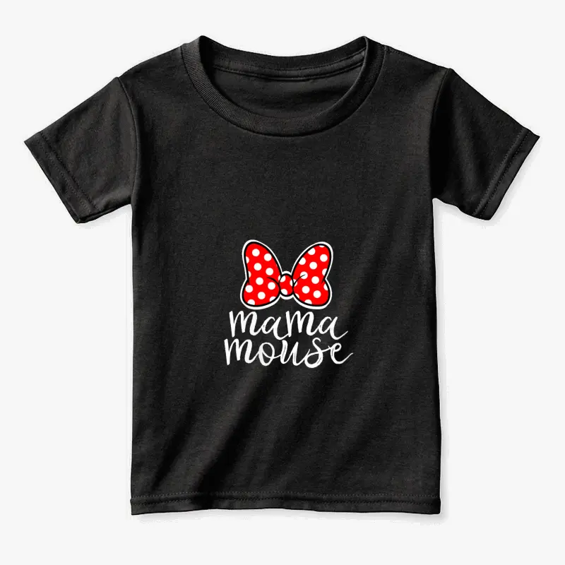 Womens Womens Mama Mouse Family Vacation Mom Funny Mama Mouse V-Neck  Toddler Staple T-Shirt