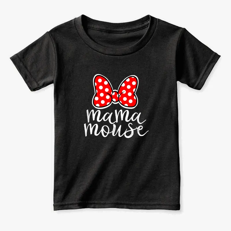 Womens Mama Mouse Family Vacation Mom Funny Mama Mouse  Toddler Staple T-Shirt